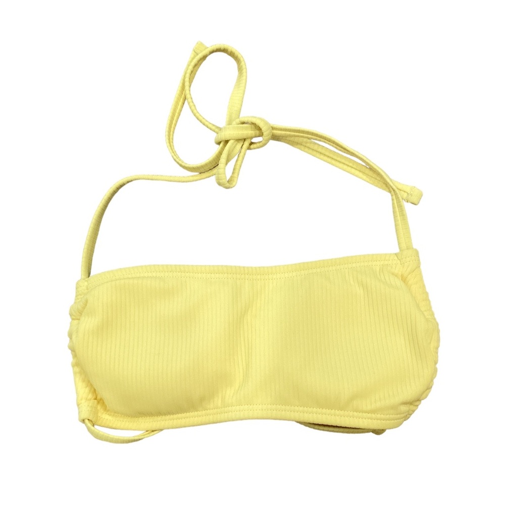 Xhilaration yellow apron front ribbed bikini top | women’s S 0-2 | NWT | summer